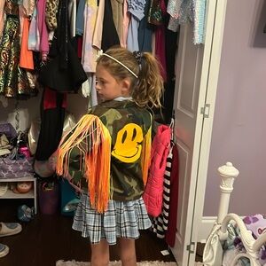 CamoflaugeNeon Fringe Jacket